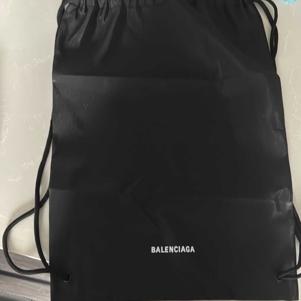 Balenciaga Black Drawstring Bag
